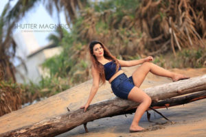 Hashini Withanaarachchi Beach Photo Shoot