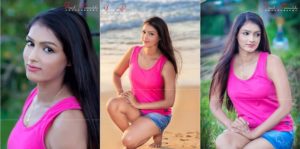 Hiru Perera Hot in Tight Denim Shorts