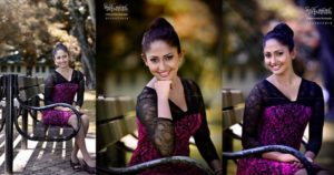 Nayanathara Wickramarachchi in Purple Dress Photo Collection