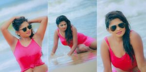 Saritha Hansani Hot Beach Photo Shoot