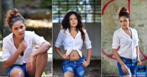 Samalka Madushani Hot Denim Shorts