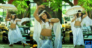 Anusha Damayanthi Poses In White Dress