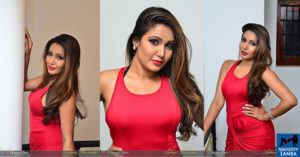 Ashiya Dassanayake Hot Photoshoot In Red Dress