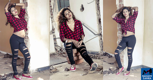 Charitha Fernando Hot Ripped Tight Jeans