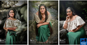 Dilini Lakmali Hot Photoshoot In Green Dress