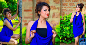 Disala Sasmini Samaraweera Blue Dress Hot Photos