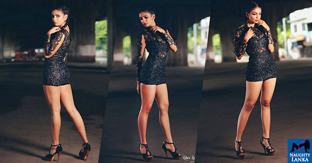 Heshari Maheshi Hot In Black Dress