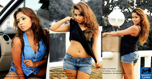 Hiruni Bandara Hot Tight Denim Shorts