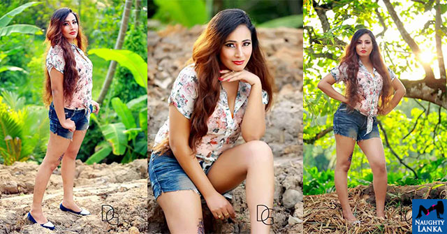 Isha Erandi Hot Denim Shorts