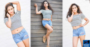 Kavindya Mathota Arachchi Hot Legs In Mini Denim Skirt