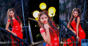 Kushi Sharanya Hot In Long Red Dress