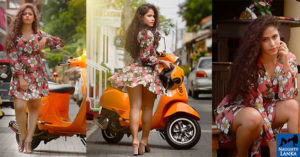 Sandani Fernando Hot Bike Photoshoot