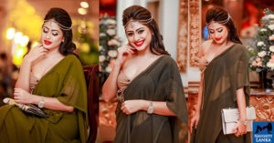 Piumi Hansamali Looks Gorgeous In This Green Saree