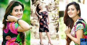 Shanudrie Priyasad Poses In A Colorful Dress