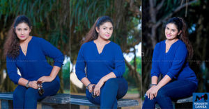 Dulani Anuradha Blue Attire Photoshoot