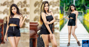 Shakila Hapuarachchie Hot Black Dress