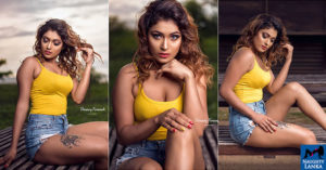 Adisha Shehani Hot In Yellow Top
