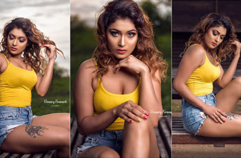 Adisha Shehani Hot In Yellow Top