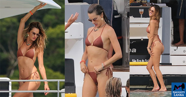 Alessandra Ambrosio Bikini Photos At A Yacht Party