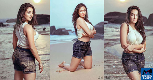 Dinithi Walgamage Hot Beach Photoshoot